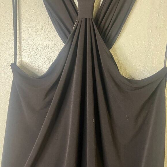 Lane Bryant Black Halter Tank Top sz 22 with sequins and glass beading feminine - Picture 5 of 9